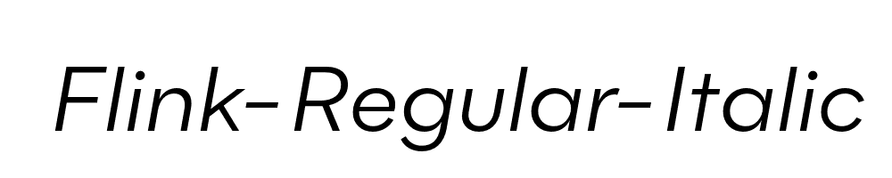 Flink-Regular-Italic