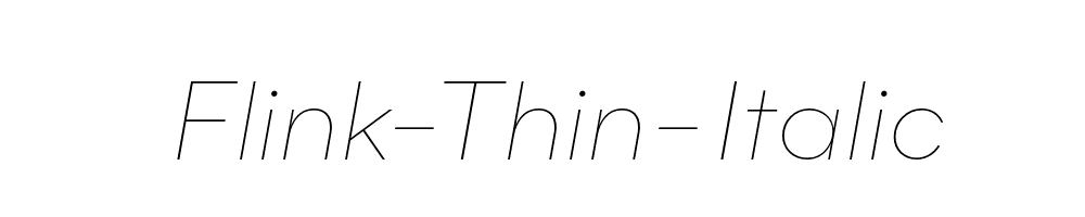 Flink-Thin-Italic