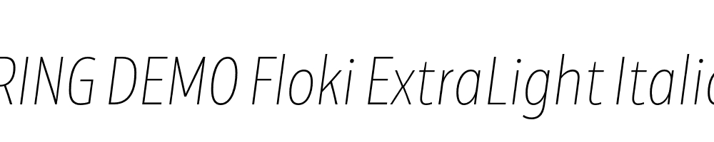  DEMO Floki ExtraLight Italic Regular