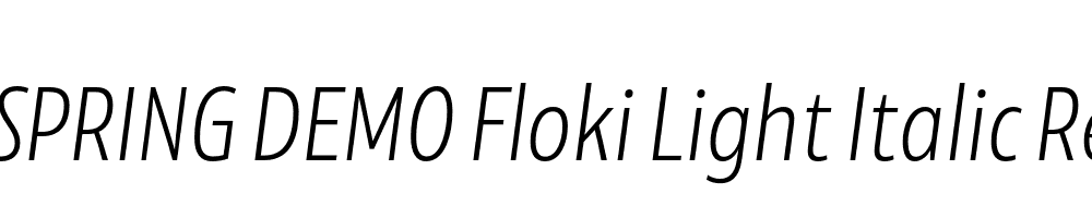  DEMO Floki Light Italic Regular