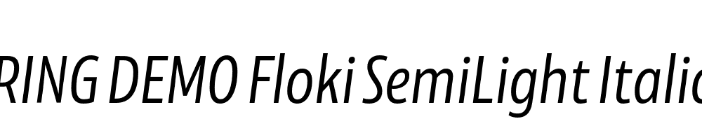  DEMO Floki SemiLight Italic Regular