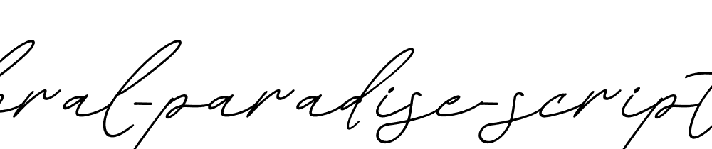 Floral Paradise Script