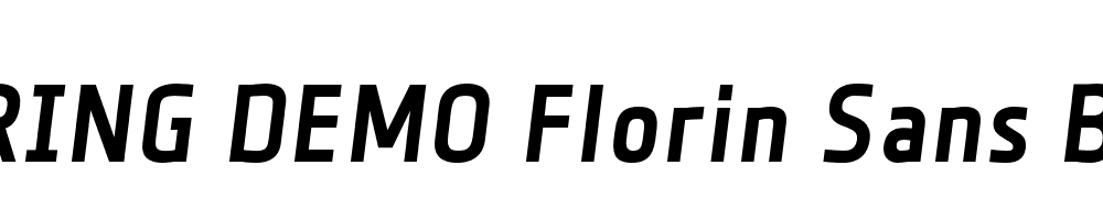  DEMO Florin Sans Bold Italic