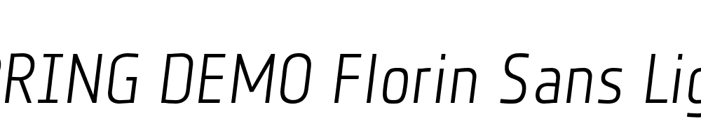  DEMO Florin Sans Light Italic