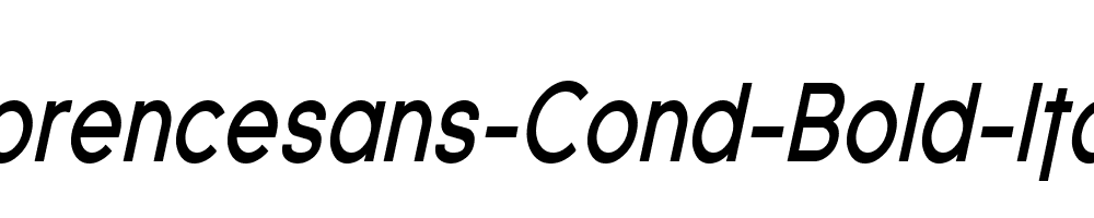 Florencesans-Cond-Bold-Italic