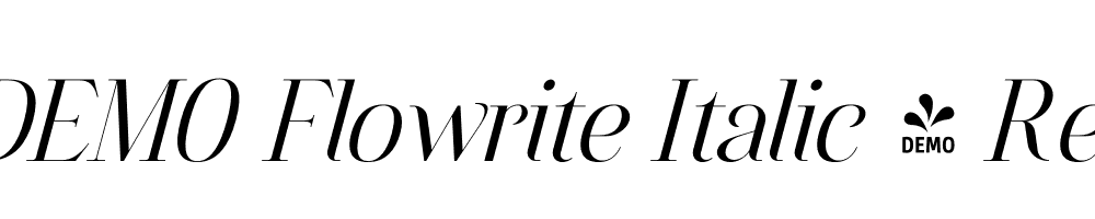 FSP DEMO Flowrite Italic 1 Regular