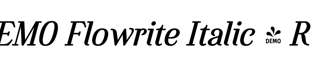 FSP DEMO Flowrite Italic 6 Regular