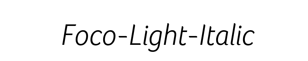 Foco-Light-Italic