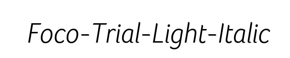 Foco-Trial-Light-Italic