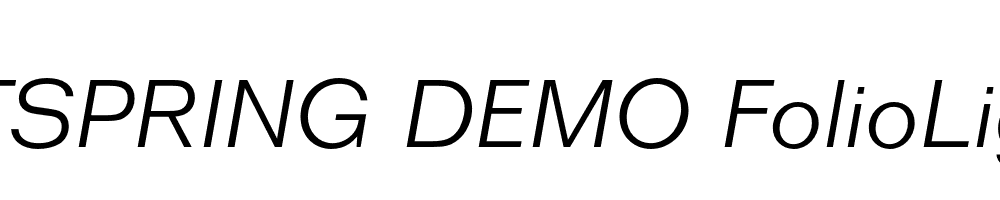  DEMO FolioLig Italic