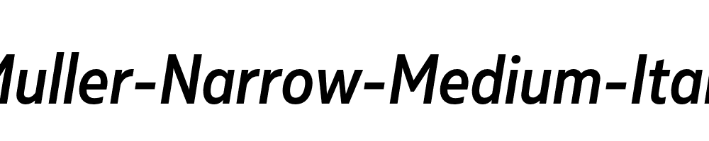 Muller-Narrow-Medium-Italic