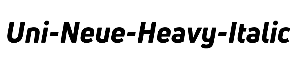 Uni-Neue-Heavy-Italic