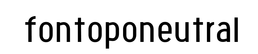 Fontoponeutral