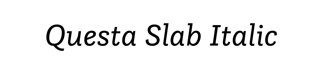 Questa Slab Italic