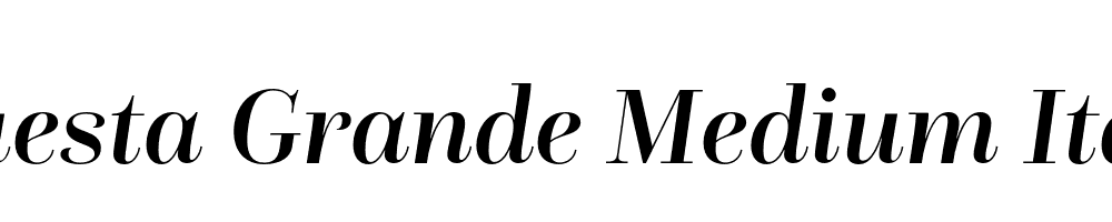 Questa Grande Medium Italic