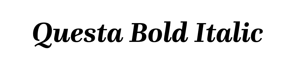 Questa Bold Italic