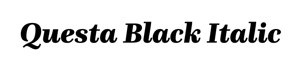 Questa Black Italic