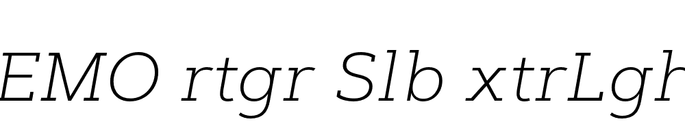 FSP DEMO rtgr Slb xtrLght Italic