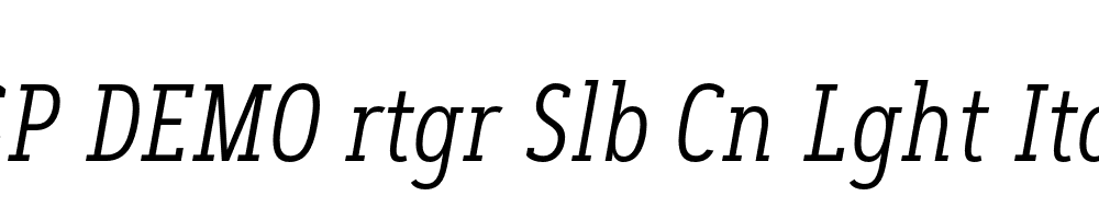 FSP DEMO rtgr Slb Cn Lght Italic