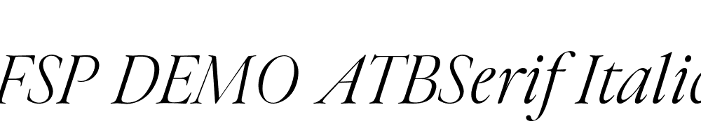 FSP DEMO ATBSerif Italic