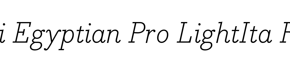 Bodoni Egyptian Pro LightIta Regular