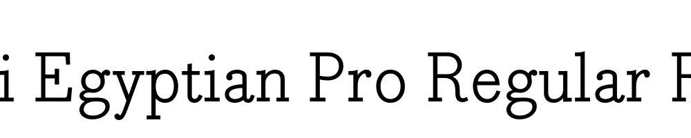 Bodoni Egyptian Pro Regular Regular