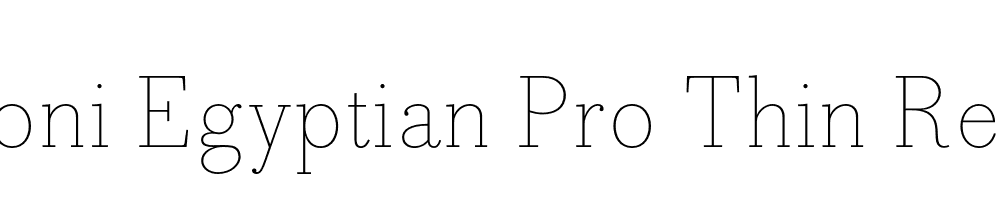 Bodoni Egyptian Pro Thin Regular