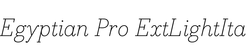 Bodoni Egyptian Pro ExtLightIta Regular