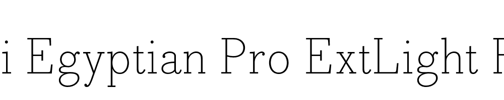 Bodoni Egyptian Pro ExtLight Regular