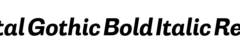 Capital Gothic Bold Italic Regular