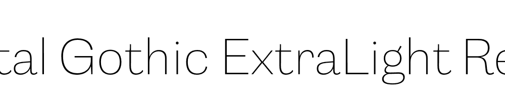 Capital Gothic ExtraLight Regular