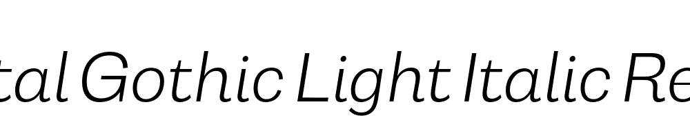 Capital Gothic Light Italic Regular