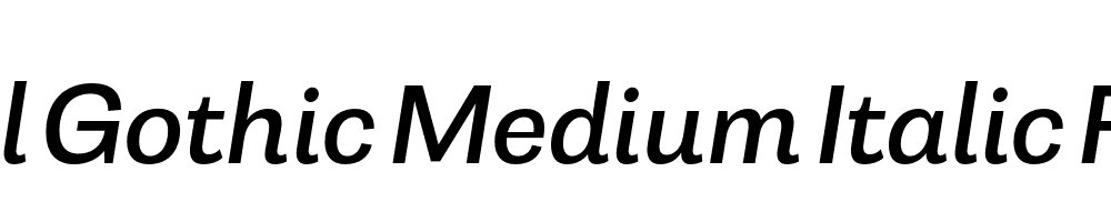 Capital Gothic Medium Italic Regular