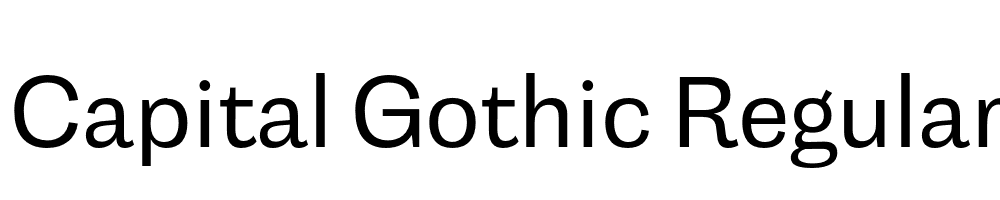 Capital Gothic Regular