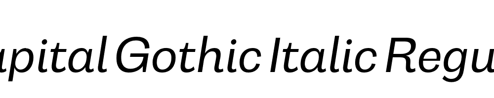 Capital Gothic Italic Regular