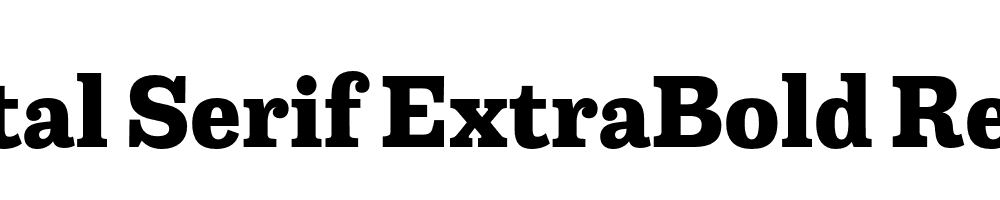 Capital Serif ExtraBold Regular