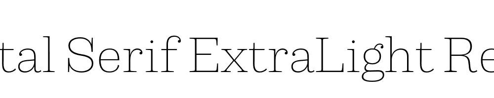 Capital Serif ExtraLight Regular