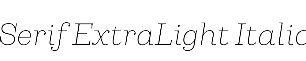 Capital Serif ExtraLight Italic Regular