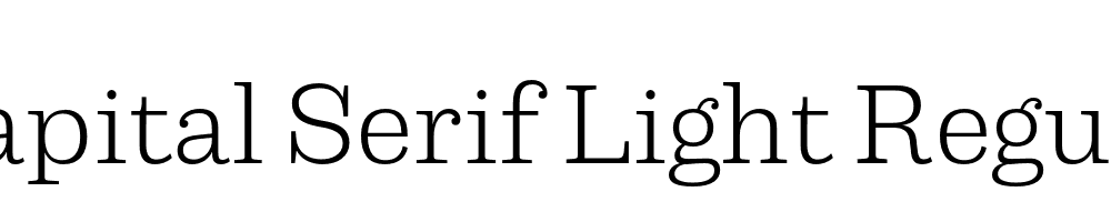 Capital Serif Light Regular