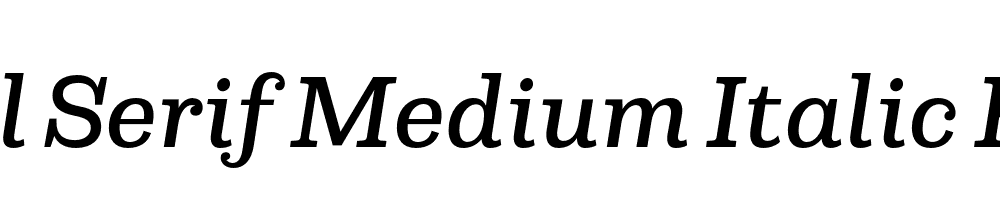 Capital Serif Medium Italic Regular