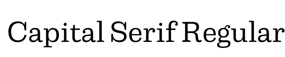 Capital Serif Regular