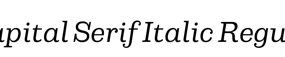 Capital Serif Italic Regular