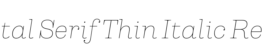 Capital Serif Thin Italic Regular