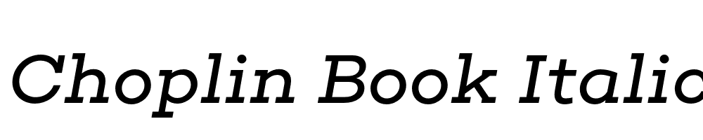 Choplin Book Italic