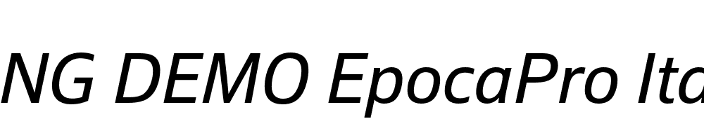  DEMO EpocaPro Italic Regular