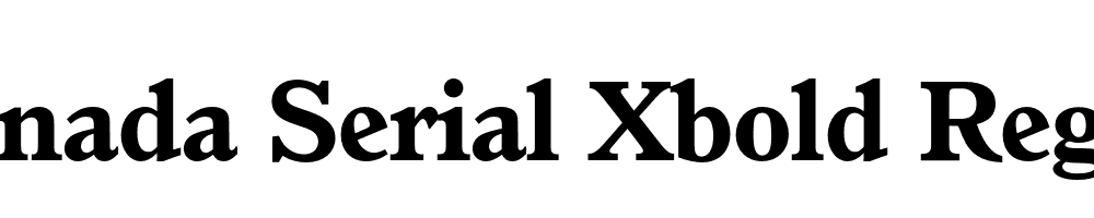 Granada Serial Xbold Regular