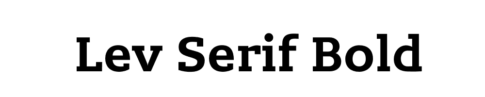 Lev Serif Bold