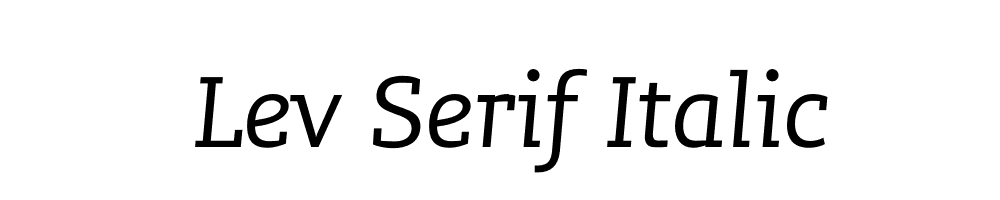 Lev Serif Italic