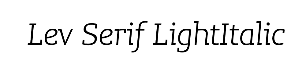 Lev Serif LightItalic