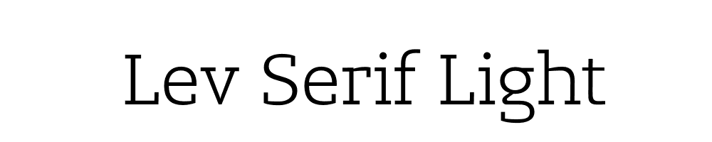 Lev Serif Light